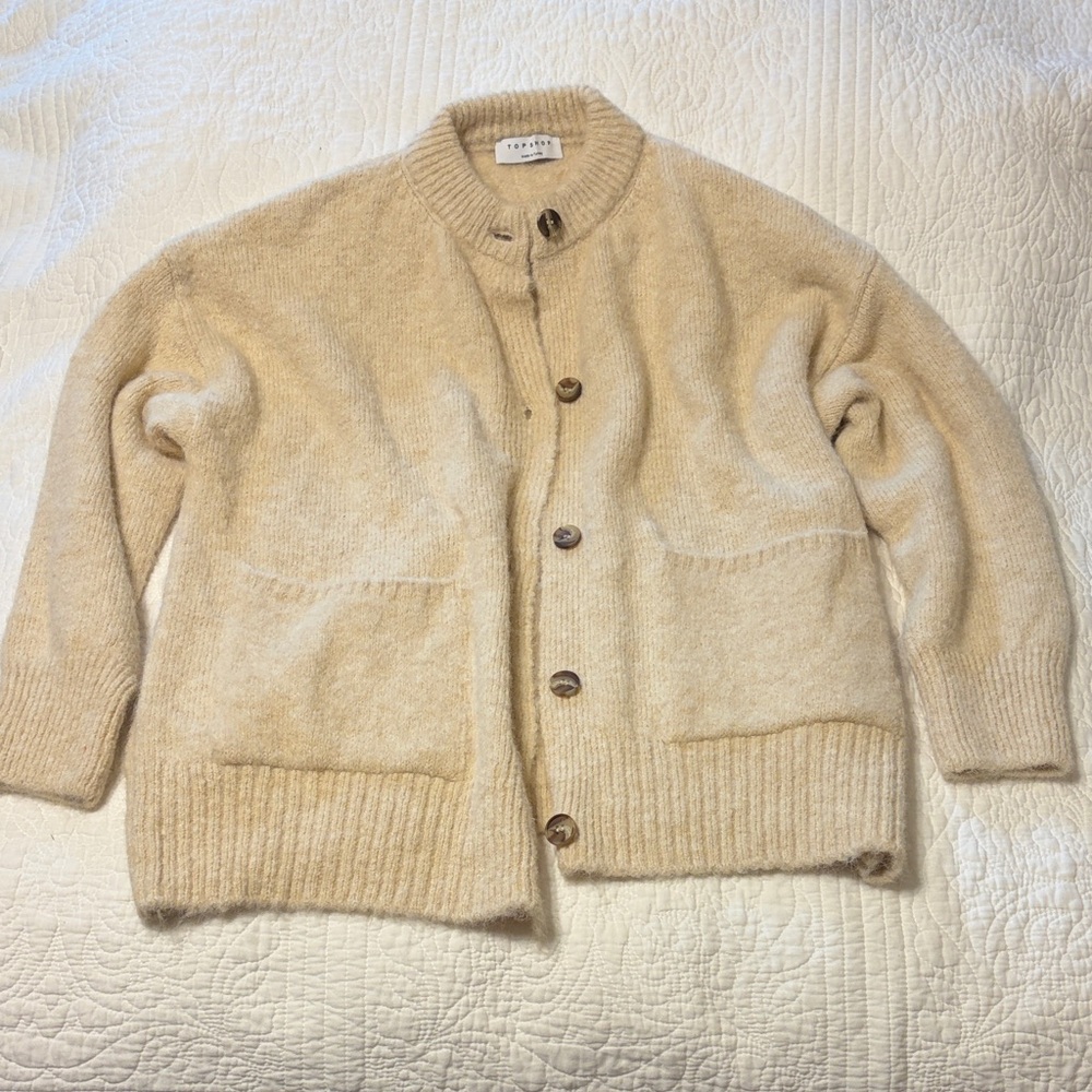 Topshop Cream Cardigan Sweater